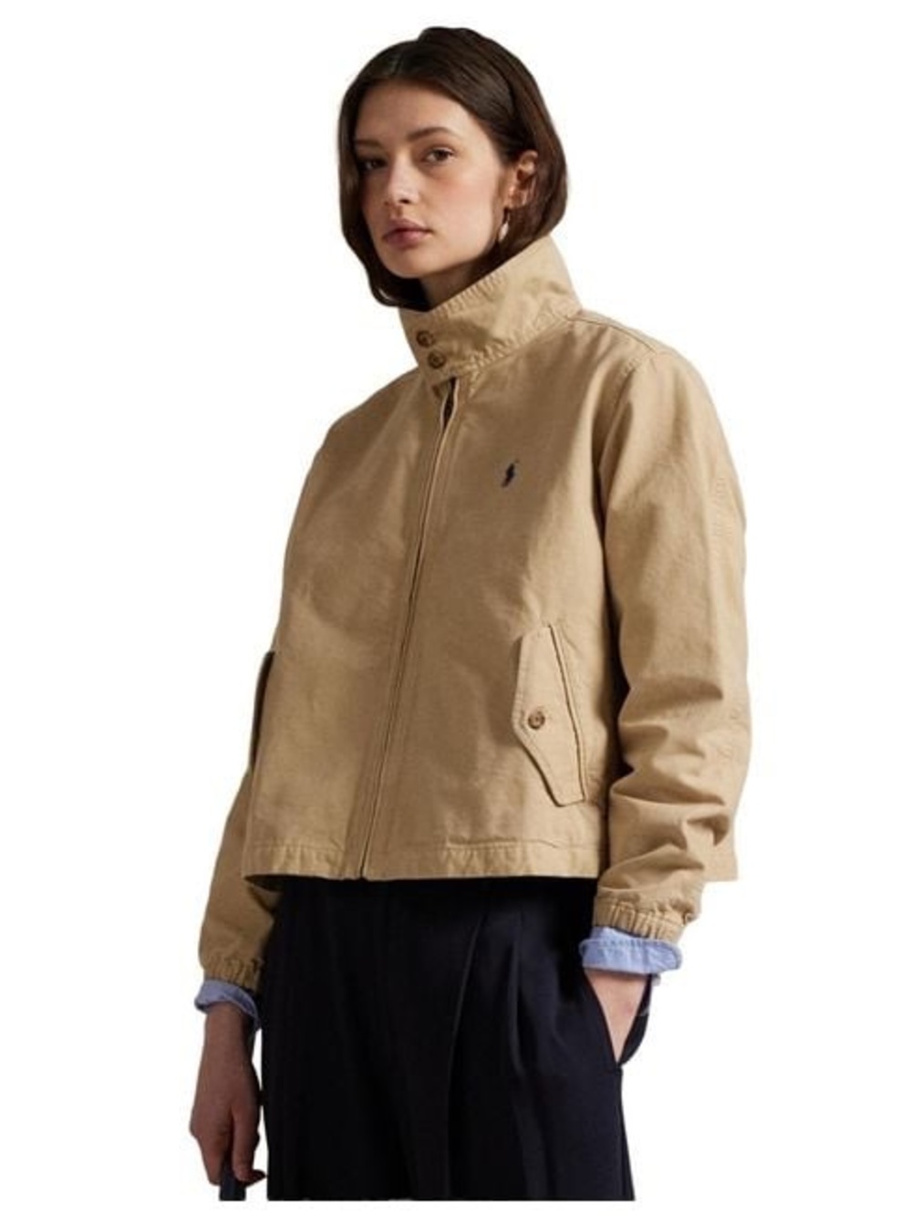 Ralph Lauren Natural Canvas Stand Collar Jacket